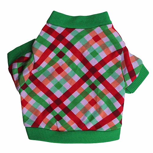 

Cat Dog Shirt / T-Shirt Plaid / Check Dog Clothes Puppy Clothes Dog Outfits Breathable Costume for Girl and Boy Dog Cotton XS S M L
