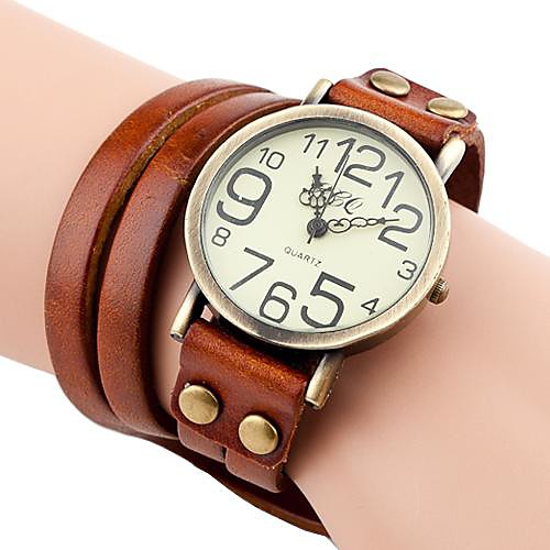 

Women's Bracelet Watch Wrap Bracelet Watch Analog Quartz Ladies Casual Watch / Quilted PU Leather