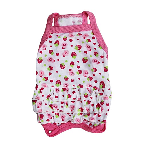 

Cat Dog Dress Fruit Wedding Dog Clothes Puppy Clothes Dog Outfits Breathable Pink Costume for Girl and Boy Dog Cotton XS S M L