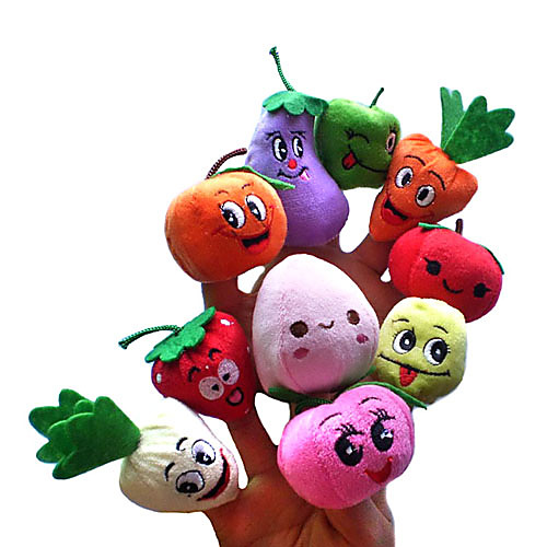 

Fruit Smiling Face Finger Toy Finger Puppets Puppets Cute Novelty Lovely Cartoon Textile Plush Girls' Perfect Gifts Present for Kids Babies Toddler / Kid's