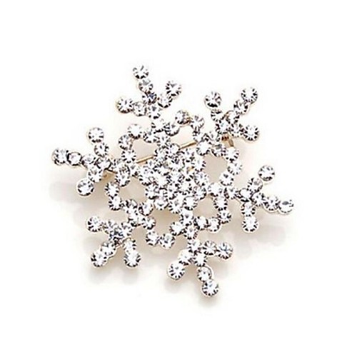 

Wedding Bridal Brooch Pin Crystal Rhinestone Large Snowflake Winter snow Theme