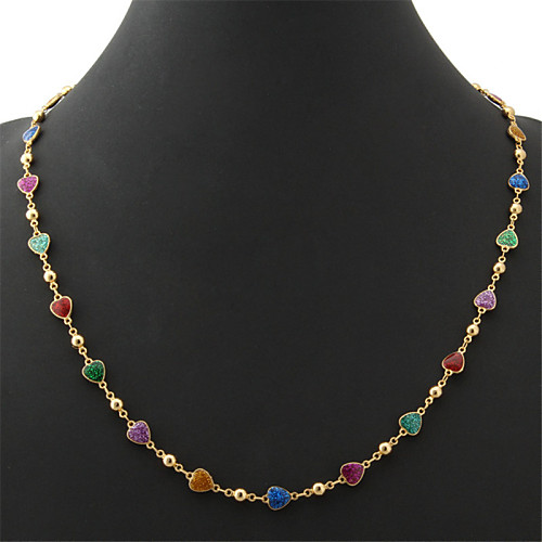 

Women's Necklace Ladies Gold Plated Necklace Jewelry For Wedding Party Special Occasion Anniversary Birthday Gift