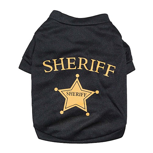 

Cat Dog Shirt / T-Shirt Stars Letter & Number Dog Clothes Puppy Clothes Dog Outfits Black Costume for Girl and Boy Dog Terylene XS S M L