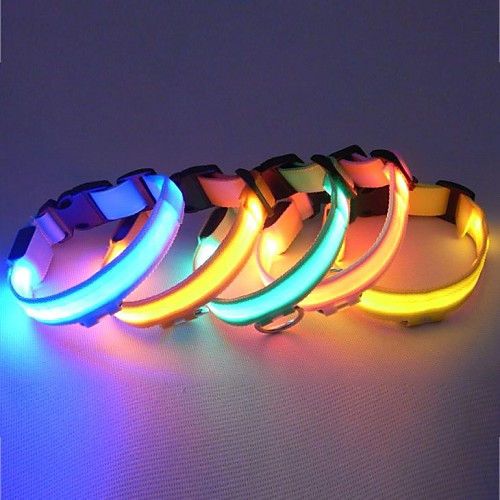 

Cat Dog Collar Nylon White Yellow Red Blue Pink