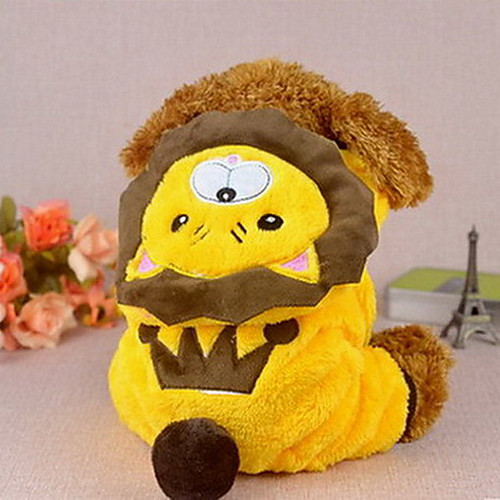 

Dog Coat Dog Clothes Yellow Cotton Costume For Winter