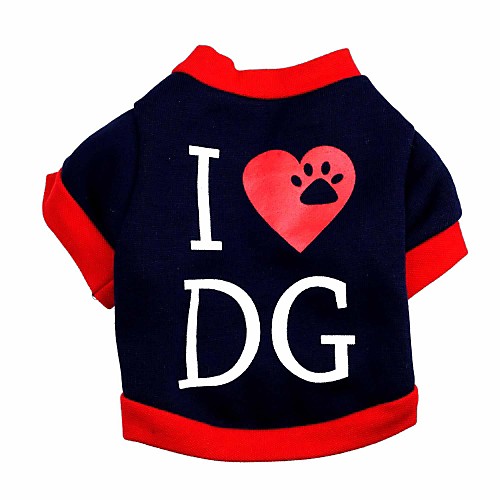 

Cat Dog Shirt / T-Shirt Puppy Clothes Letter & Number Casual / Daily Dog Clothes Puppy Clothes Dog Outfits Black Dark Blue Costume for Girl and Boy Dog Terylene XS S M L