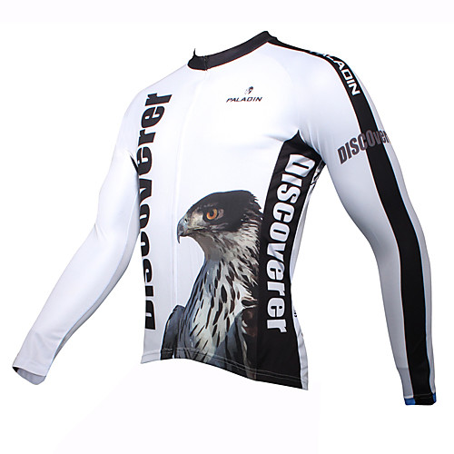 

ILPALADINO Men's Long Sleeve Cycling Jersey Winter Eagle Bike Jersey Top Mountain Bike MTB Road Bike Cycling Thermal / Warm Breathable Quick Dry Sports Clothing Apparel / Ultraviolet Resistant