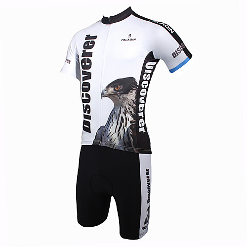 

ILPALADINO Men's Short Sleeve Cycling Jersey with Shorts Eagle Bike Clothing Suit Breathable Quick Dry Ultraviolet Resistant Sports Polyester Eagle Mountain Bike MTB Road Bike Cycling Clothing Apparel