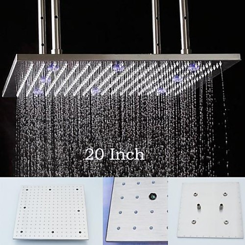 

Contemporary Rain Shower Brushed Feature - LED / Rainfall, Shower Head