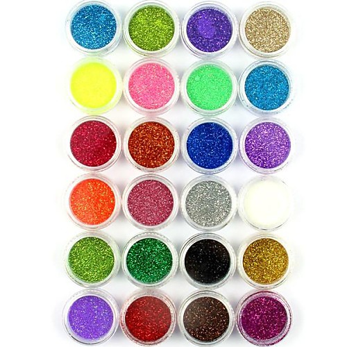 

For Finger Toe Lovely / 24 Colors nail art Manicure Pedicure Abstract / Classic / Wedding Daily