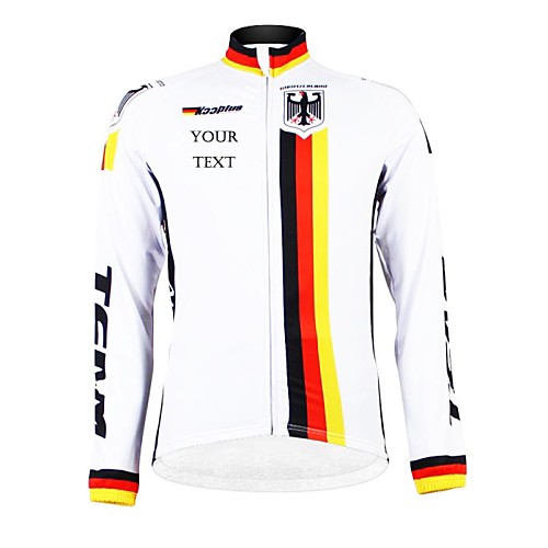 

Customized Cycling Clothing Men's Women's Long Sleeve Cycling Jersey Germany National Flag Bike Jersey Breathable Waterproof Zipper Reflective Strips Polyester / High Elasticity / Mountain Bike MTB