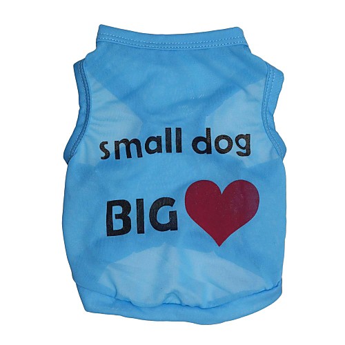 

Cat Dog Shirt / T-Shirt Heart Letter & Number Dog Clothes Puppy Clothes Dog Outfits Blue Pink Costume for Girl and Boy Dog Terylene XS S M L