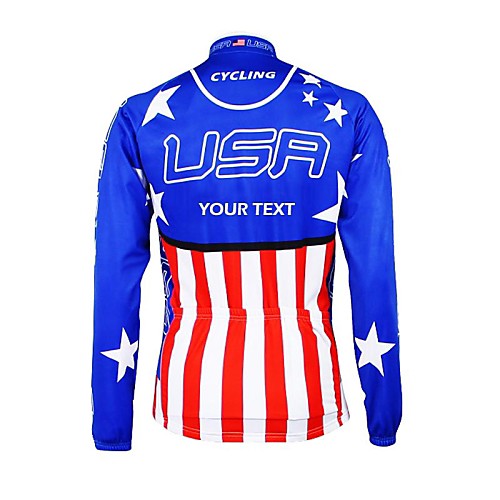 

Customized Cycling Clothing Men's Women's Long Sleeve Cycling Jersey National Flag Bike Jersey Thermal / Warm Fleece Lining Breathable Waterproof Zipper Reflective Strips Winter Polyester