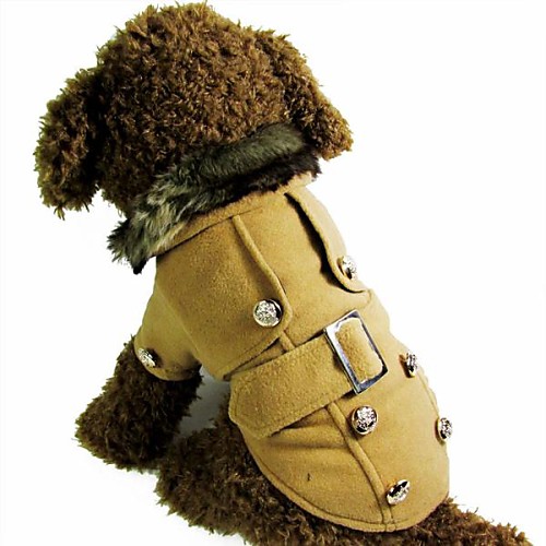 

Cat Dog Coat Outdoor Winter Dog Clothes Puppy Clothes Dog Outfits Yellow Brown Rose Costume for Girl and Boy Dog Cotton S M L XL
