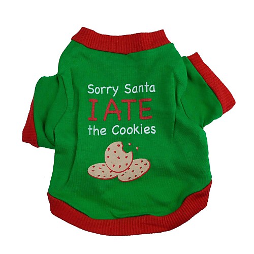 

Cat Dog Shirt / T-Shirt Letter & Number Dog Clothes Puppy Clothes Dog Outfits Breathable Green Costume for Girl and Boy Dog Cotton XS S M L