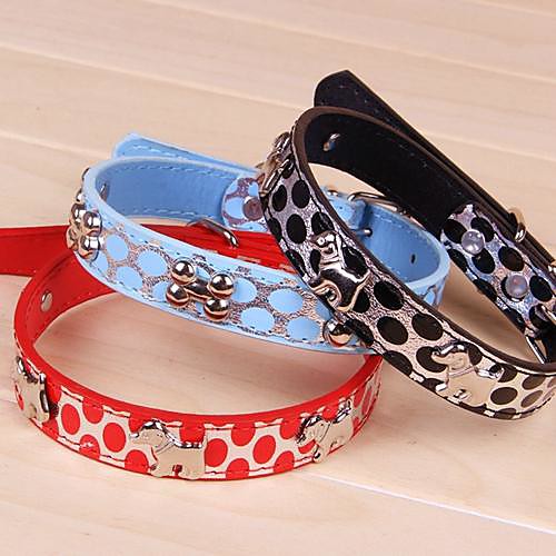 

Cat Dog Collar Adjustable / Retractable Cosplay Stripes PU Leather