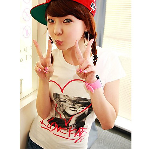 

Women's T shirt Portrait Tops White