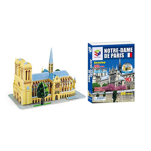 

Assembly Building Model Notre Dame de Paris 3D Puzzle Educational Toys 3D Jigsaw Puzzles with 74pcs