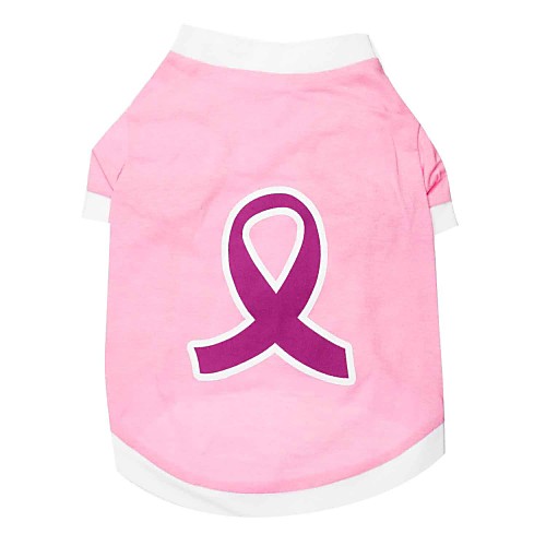 

Cat Dog Shirt / T-Shirt Dog Clothes Puppy Clothes Dog Outfits Breathable Pink Costume for Girl and Boy Dog Cotton XS M L