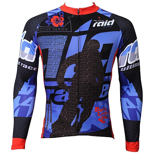 

ILPALADINO Men's Long Sleeve Cycling Jersey Winter Cartoon Bike Top Mountain Bike MTB Road Bike Cycling Breathable Quick Dry Ultraviolet Resistant Sports Clothing Apparel / High Elasticity