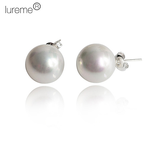 

Women's Tahitian pearl Stud Earrings Pearl Sterling Silver Imitation Pearl Earrings Jewelry White / Black / Pink For Daily / Shell / Pink Pearl / Black Pearl