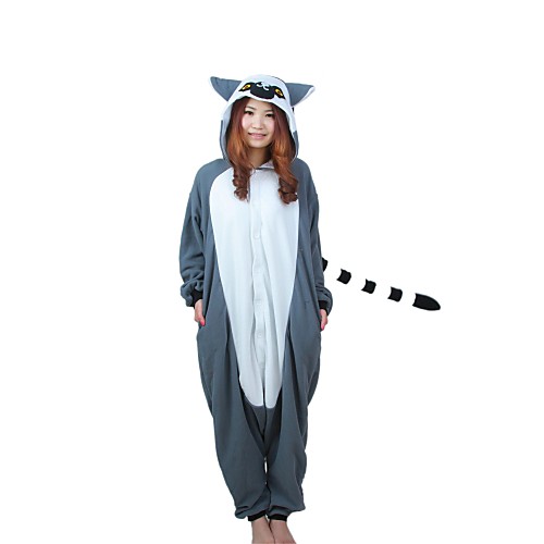 

Adults' Kigurumi Pajamas Monkey Lemur Animal Onesie Pajamas Polar Fleece Cosplay For Men and Women Animal Sleepwear Cartoon Festival / Holiday Costumes