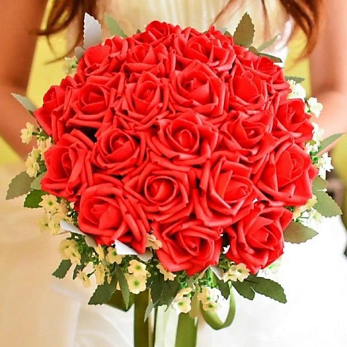 

Wedding Flowers Bouquets Wedding Polyester / Silk 9.84(Approx.25cm)