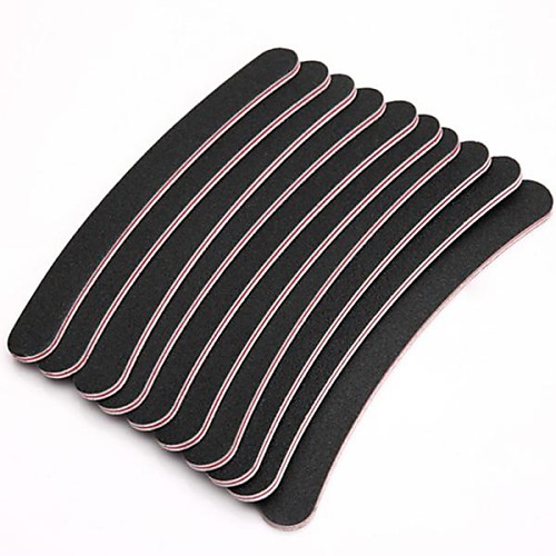 

10pcs black emery nail art files nail buffer nail tools manicure set uv gel nail shaper