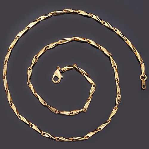 

Chunky Ladies Vintage Party Work 18K Gold Plated Alloy Necklace Jewelry For Special Occasion Birthday Gift