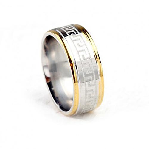 

Band Ring Two tone Gold / Silver Titanium Steel Fashion / Men's