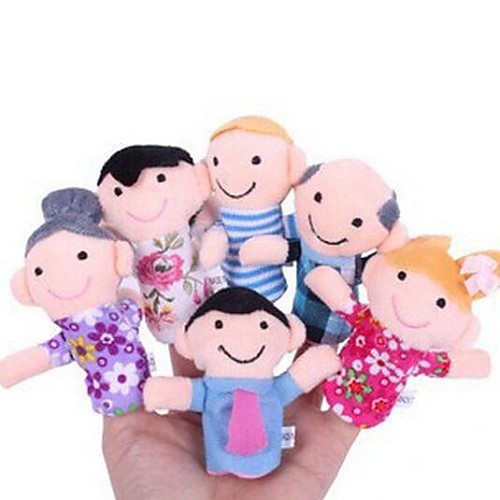 

6 pcs Action Figure Finger Puppets Puppets Hand Puppets Cute Lovely Textile Plush Imaginative Play, Stocking, Great Birthday Gifts Party Favor Supplies Girls'