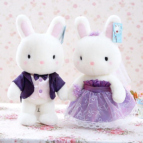 

Stuffed Animal Plush Toys Plush Dolls Stuffed Animal Plush Toy Rabbit Wedding Dress Cute Fun Novelty Giant Big Plush Imaginative Play, Stocking, Great Birthday Gifts Party Favor Supplies Girls' Kid's