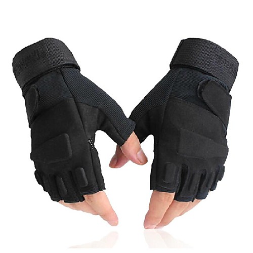 

Bike Gloves / Cycling Gloves Mountain Bike MTB Tactical Breathable Anti-Slip Sweat-wicking Fingerless Gloves Half Finger Sports Gloves Terry Cloth Lycra Black for Adults' Outdoor