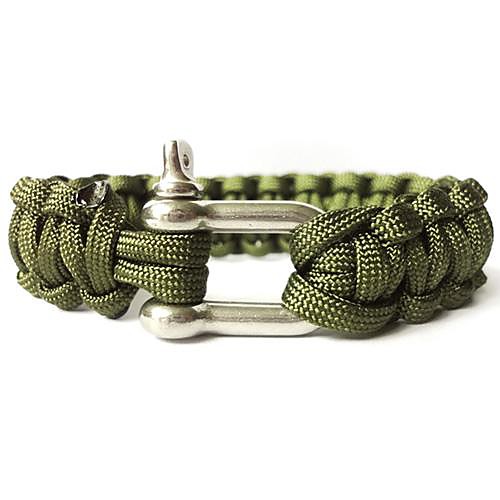 

Paracord Bracelet Survival Bracelet Tactical Adjustable Emergency Survival Portable Alloy Camping / Hiking Hunting Fishing Red Green Light Blue