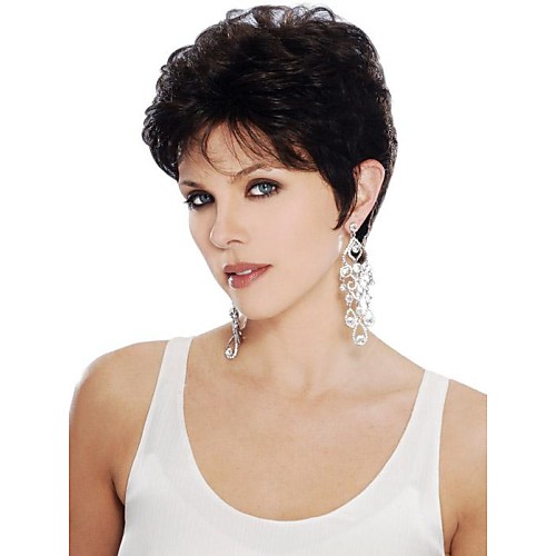 

Human Hair Blend Wig Short Hairstyles 2020 Berry Curly Daily