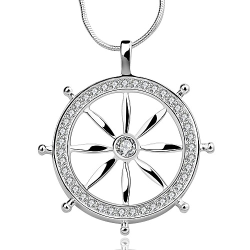 

Pendant Vintage Party Work Casual Cubic Zirconia Silver Alloy Silver Necklace Jewelry For