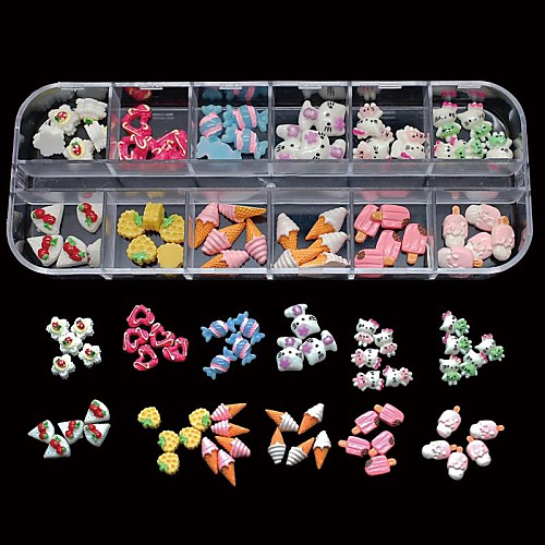 

1 pcs Lovely Nail Jewelry For Finger nail art Manicure Pedicure Daily Fruit / Flower / Abstract / Cartoon / Punk