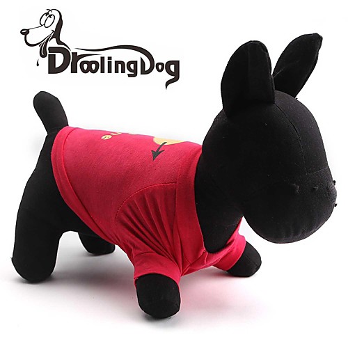 

Cat Dog Shirt / T-Shirt Heart Dog Clothes Puppy Clothes Dog Outfits Red Rose Costume for Girl and Boy Dog Cotton XS S M L