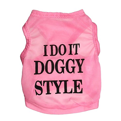 

Cat Dog Shirt / T-Shirt Letter & Number Dog Clothes Puppy Clothes Dog Outfits Pink Costume for Girl and Boy Dog Terylene XS S M L