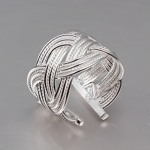 

2016 Top Sale Big Reticulocyte Noble 925 Sterling Silver Adjustable Ring For Women