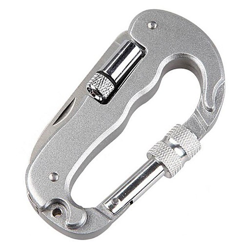 

Carabiners Portable LED Light Steel Stainless Hiking Climbing 1 pcs