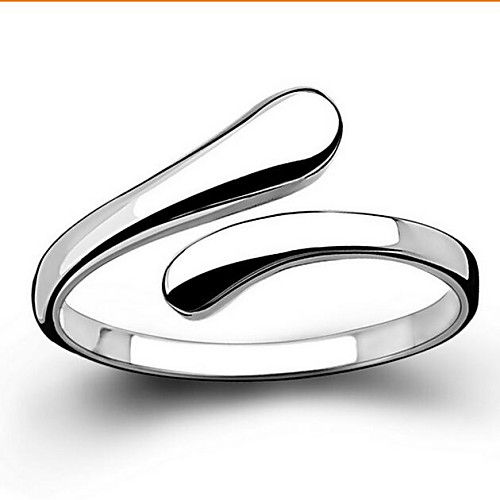 

Women's Band Ring Statement Ring Silver Sterling Silver Basic Open Wedding Party Jewelry Love