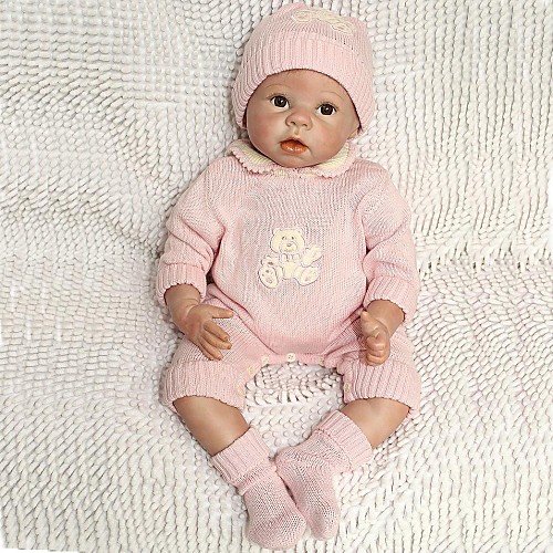 

NPKCOLLECTION 22 inch NPK DOLL Reborn Doll Baby Reborn Baby Doll Newborn lifelike Hand Made Child Safe Non Toxic Full Body Silicone Silicone 22 with Clothes and Accessories for Girls' Birthday and