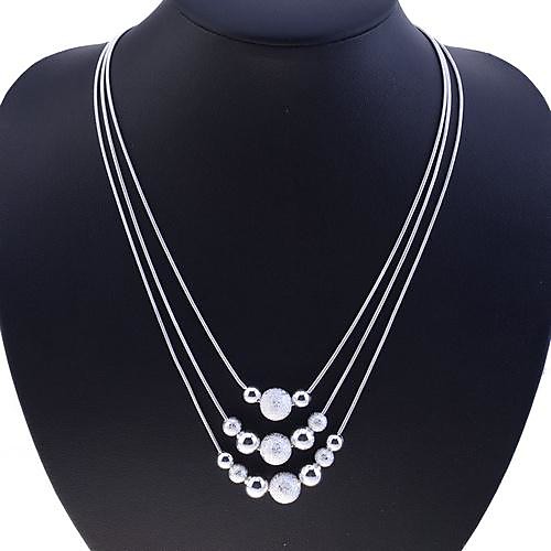 

Women's Beaded Necklace Floating Mother Daughter Snake Ladies Fashion Grandmother Sterling Silver Silver Silver Necklace Jewelry For Party Daily Casual