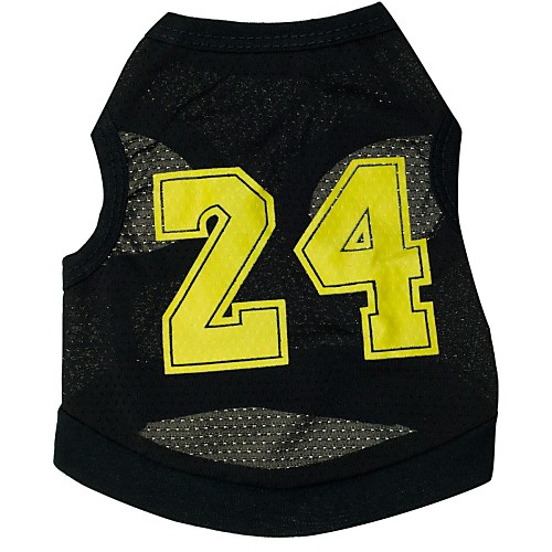 

Cat Dog Shirt / T-Shirt Jersey Vest Letter & Number Sports Dog Clothes Puppy Clothes Dog Outfits Black Costume for Girl and Boy Dog Terylene XS S M L
