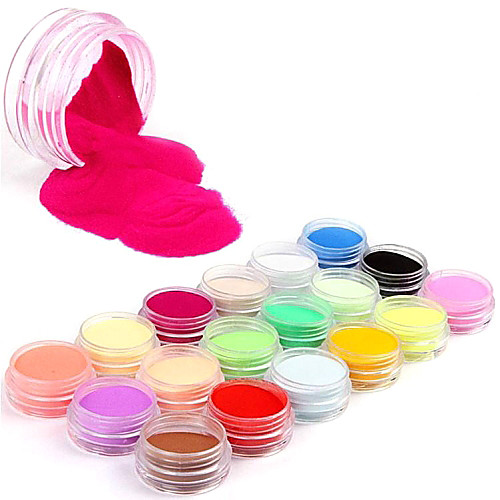 

18 18pcs Acrylic Glitter Powder Abstract Acrylic Powder Glitter Powder for Finger Toe