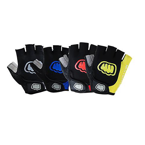 

FJQXZ Bike Gloves / Cycling Gloves Mountain Bike MTB Breathable Anti-Slip Sweat-wicking Protective Fingerless Gloves Half Finger Sports Gloves Lycra Black Yellow Red for Adults' Outdoor
