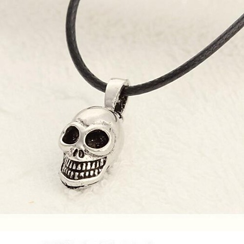 

Men's Pendant Necklace Skull Halloween Memento Mori Personalized European Titanium Steel Alloy Silver Necklace Jewelry For Daily Casual Sports
