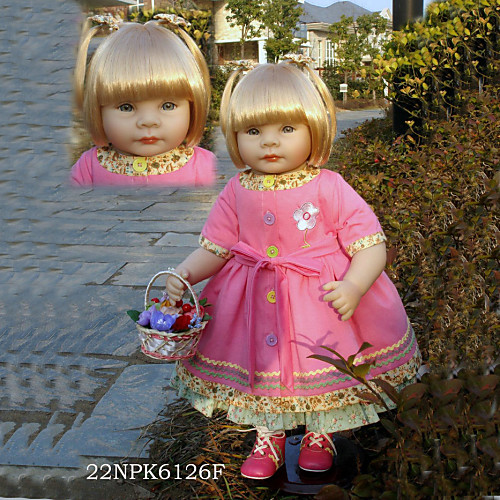 

22 inch Reborn Doll Baby Reborn Baby Doll Newborn lifelike Handmade Child Safe Non Toxic Silicone Vinyl 22 with Clothes and Accessories for Girls' Birthday and Festival Gifts / Kid's