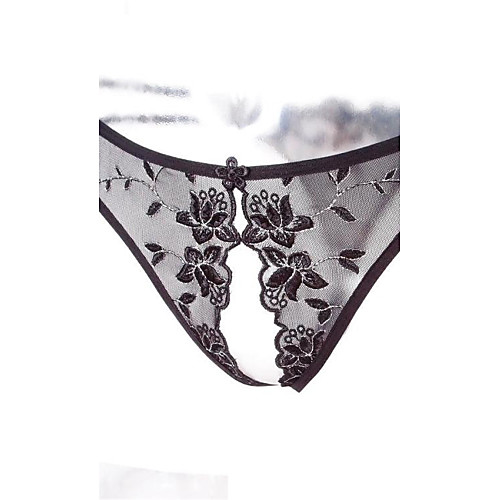 

Women's Lace Lace Erotic Ultra Sexy Panty Jacquard Low Waist Black One-Size